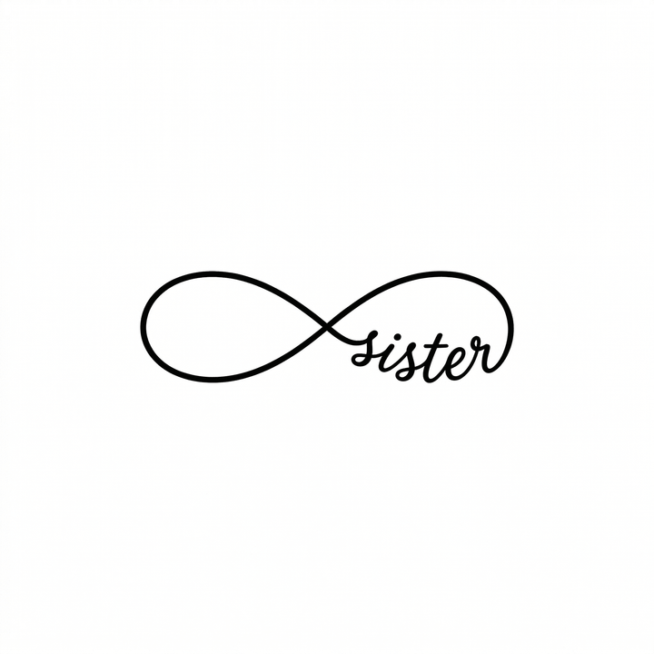 Illustrative lettering temporary tattoo design