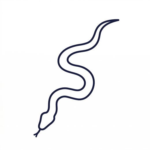 The artwork features a minimal wavy snake.