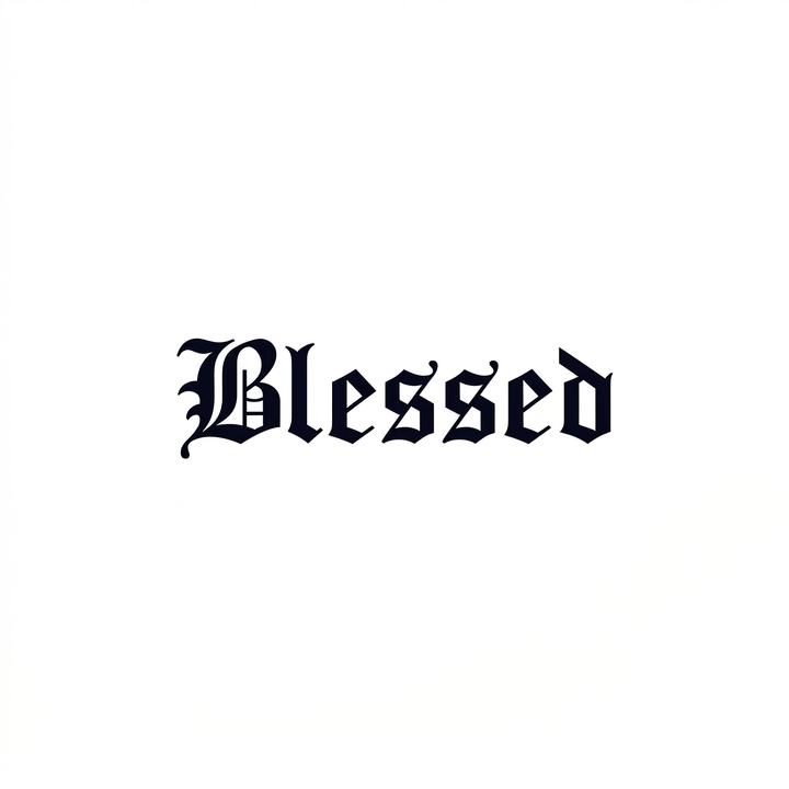 Illustrative lettering temporary tattoo design
