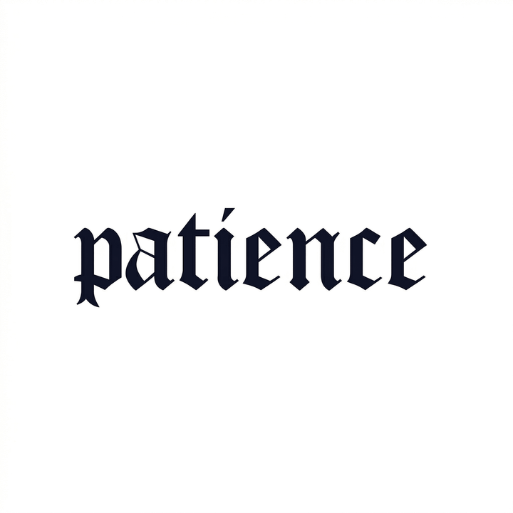 Engraving lettering temporary tattoo design