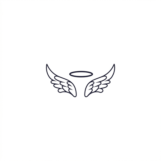Illustrative wings temporary tattoo design