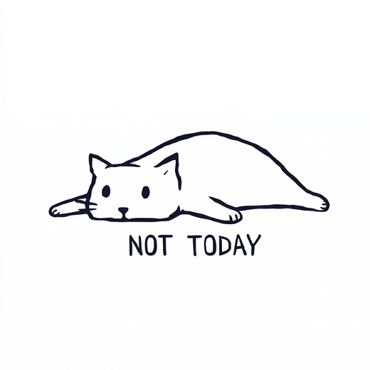 Illustrative cat temporary tattoo design