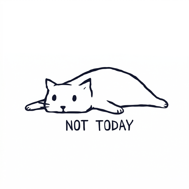 The artwork combines graphic imagery with the visible text “NOT TODAY”.
