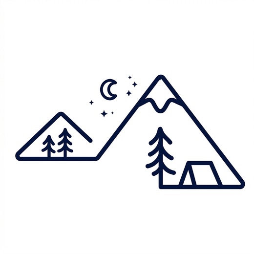 Geometric mountain temporary tattoo design