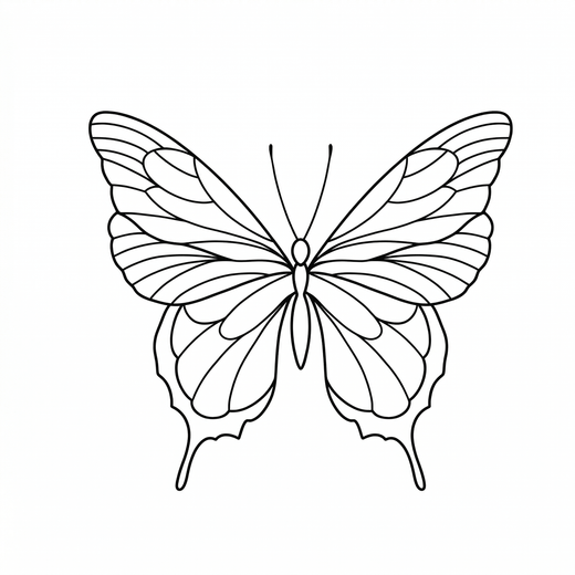 Illustrative butterfly temporary tattoo design