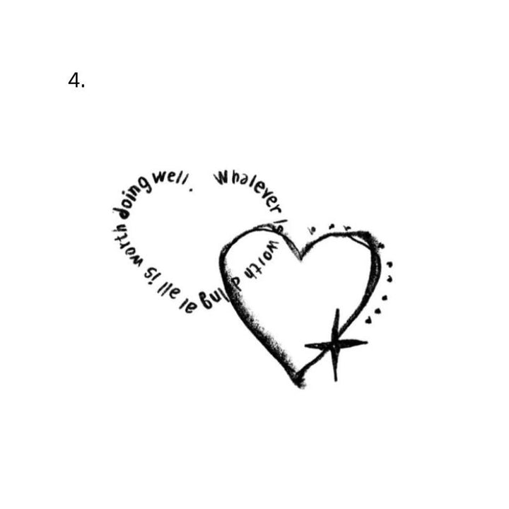 Illustrative star temporary tattoo design