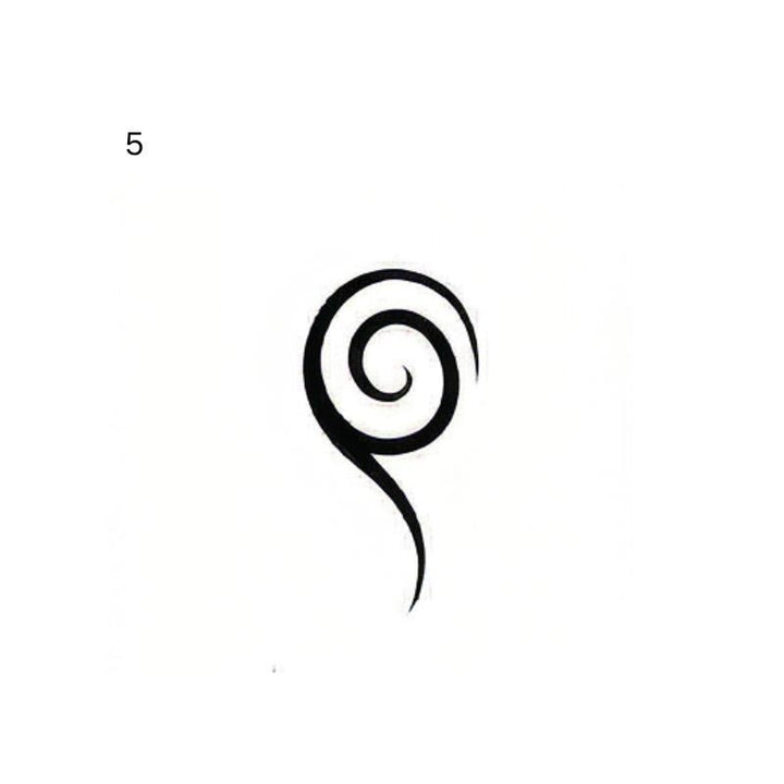 Minimal flower temporary tattoo design