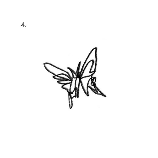 Minimal lightning temporary tattoo design