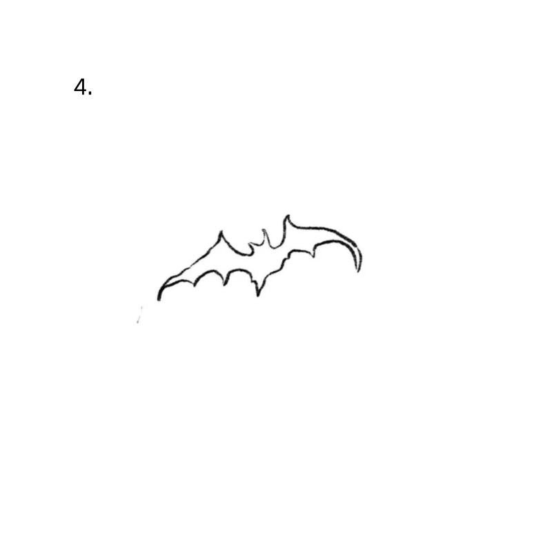 Illustrative bat temporary tattoo design