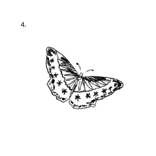Sketch star temporary tattoo design