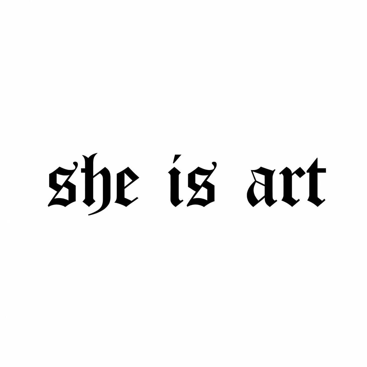 Engraving lettering temporary tattoo design