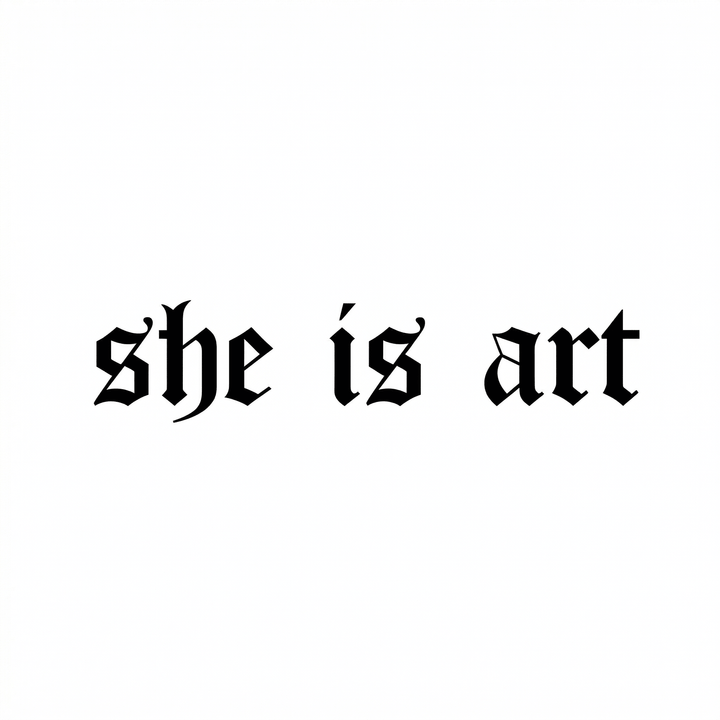 Engraving lettering temporary tattoo design