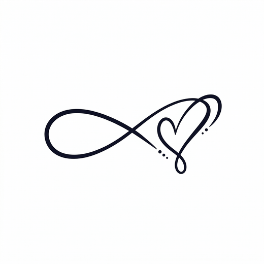 The artwork features an infinity heart symbol.