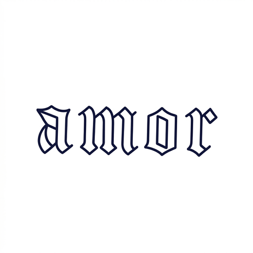 Engraving lettering temporary tattoo design