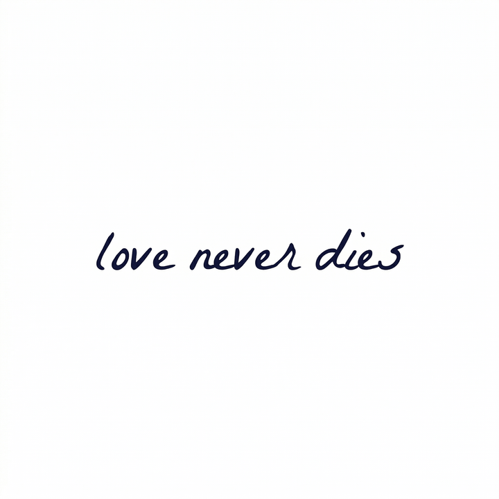Illustrative lettering temporary tattoo design