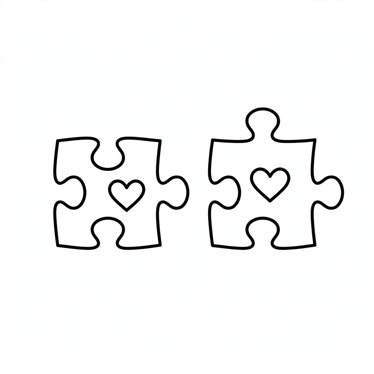 Minimal puzzle piece temporary tattoo design