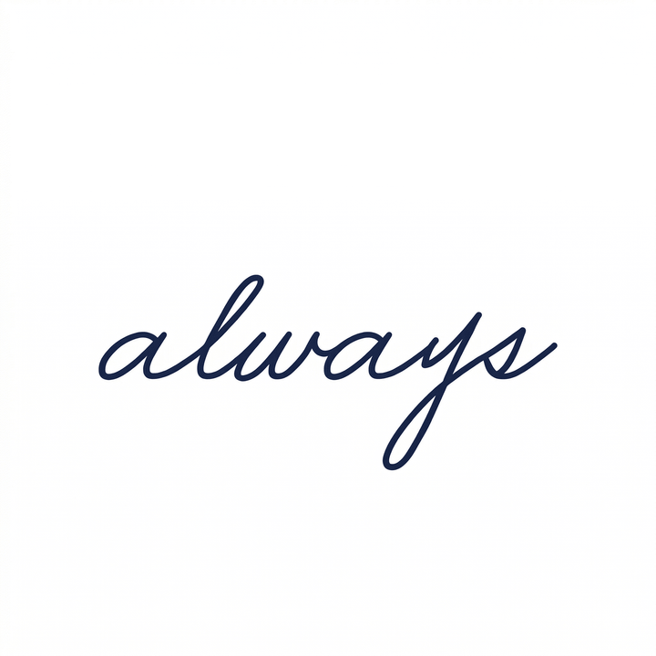 Illustrative lettering temporary tattoo design