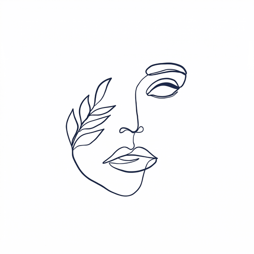 Sketch face temporary tattoo design