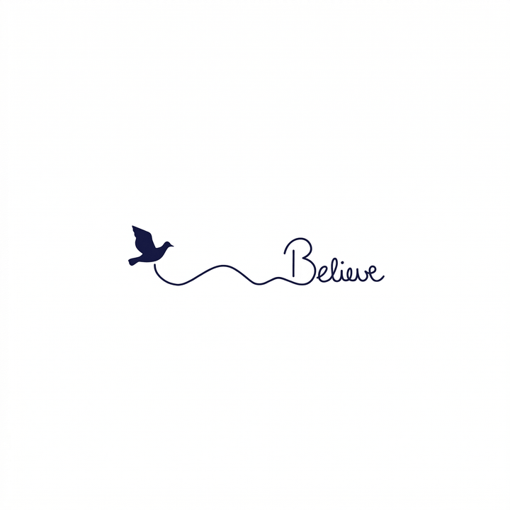 Illustrative bird temporary tattoo design