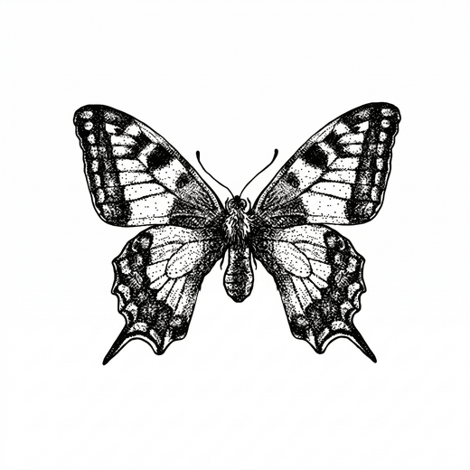 The artwork features an engraved moth.