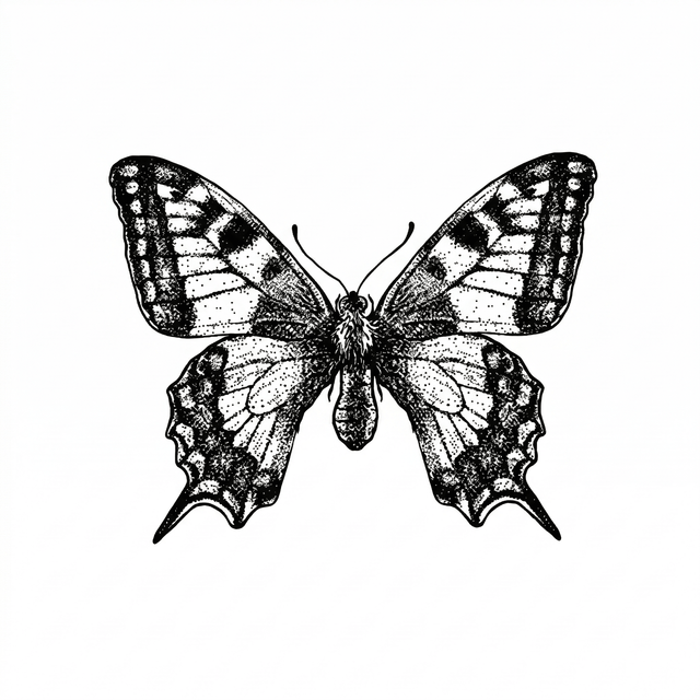The artwork features an engraved moth.