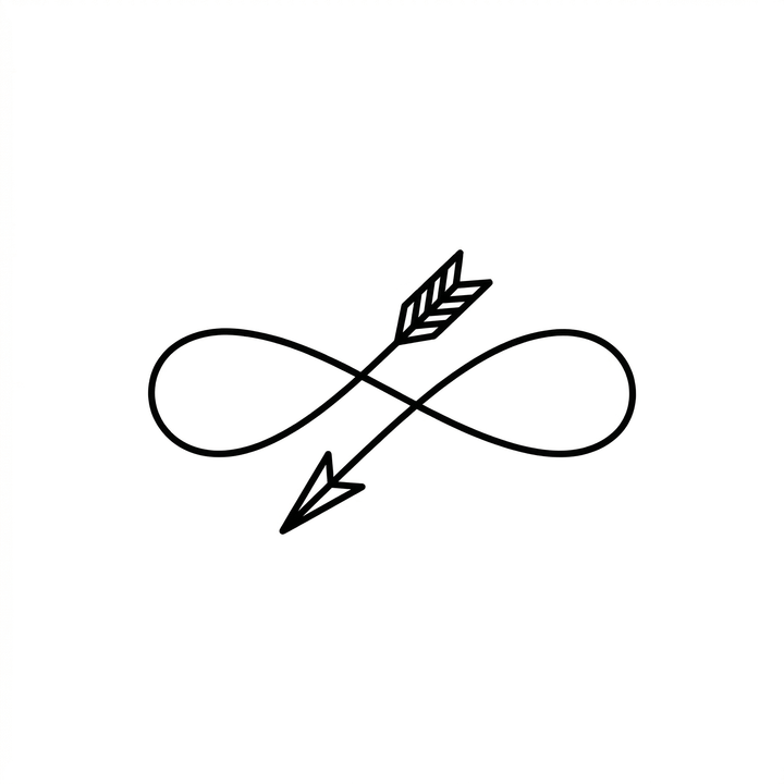 The artwork features an infinity with arrow.