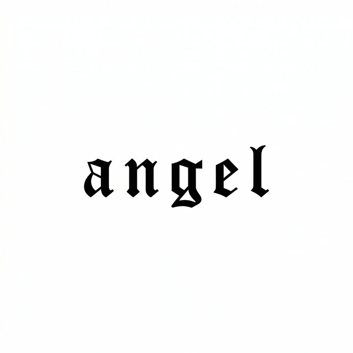 Illustrative lettering temporary tattoo design