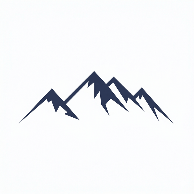 The artwork features a minimal mountain range.
