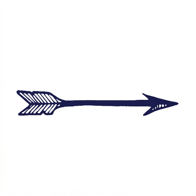 The artwork features an engraving horizontal arrow.