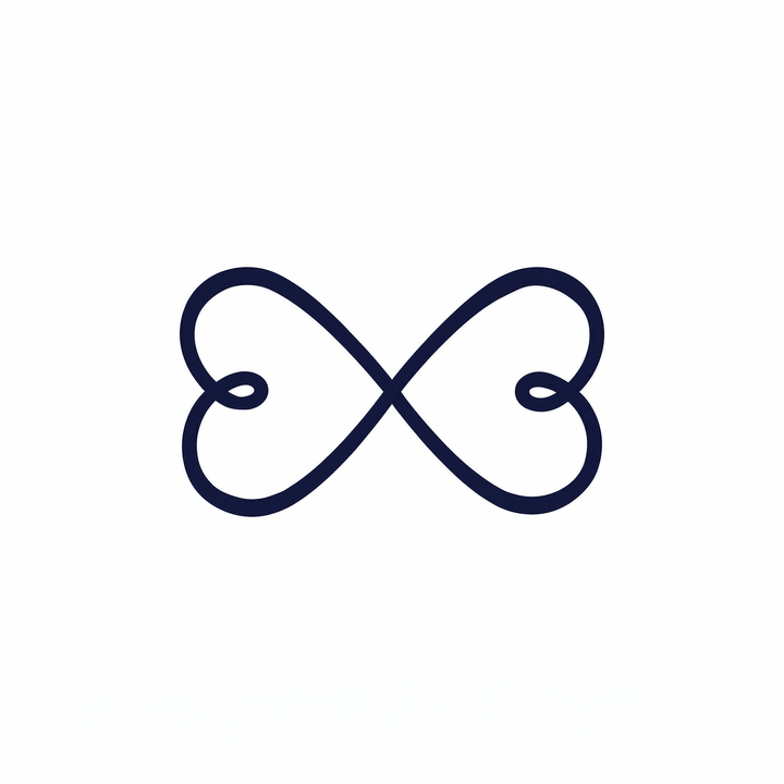Minimal heart temporary tattoo design