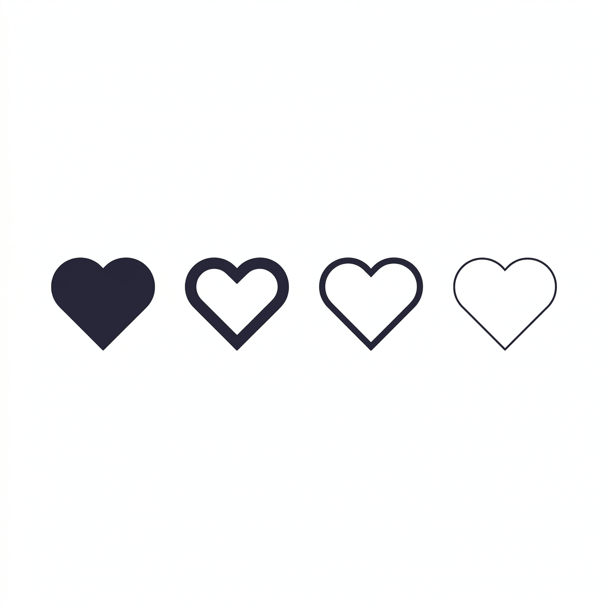 Illustrative heart temporary tattoo design