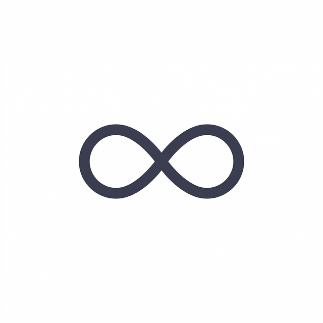The artwork features a bold infinity symbol.