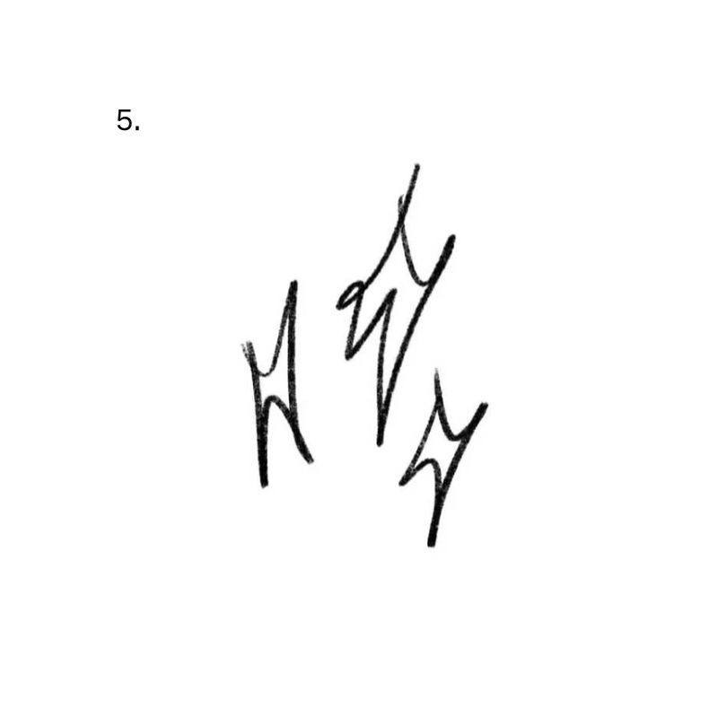 Minimal candy bar temporary tattoo design