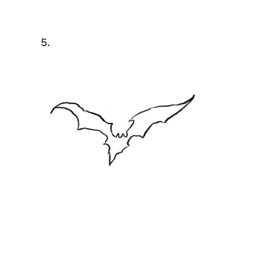 Illustrative bat temporary tattoo design