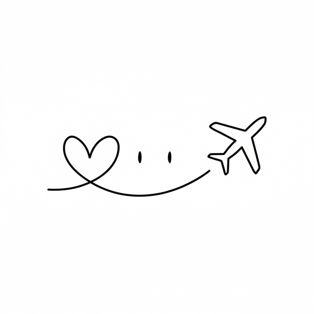 The artwork features a heart flight path.