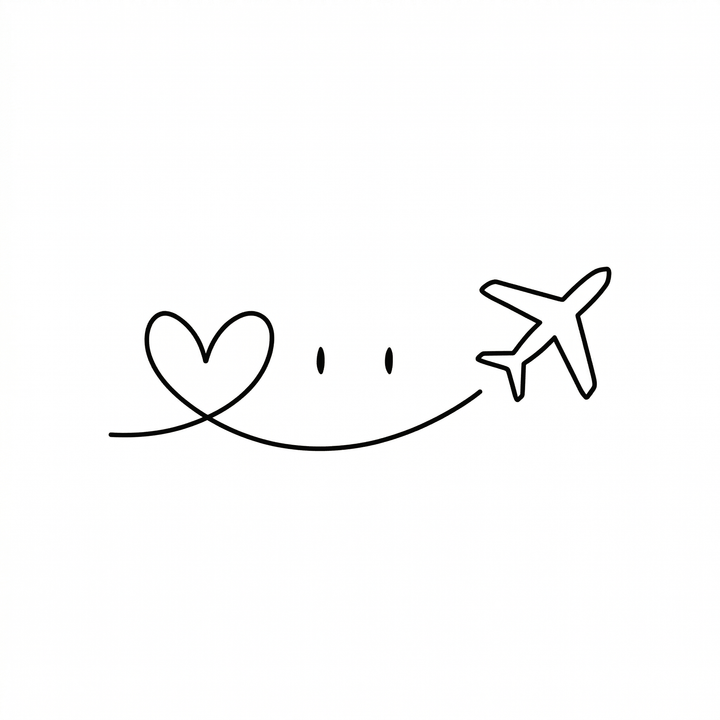 The artwork features a heart flight path.