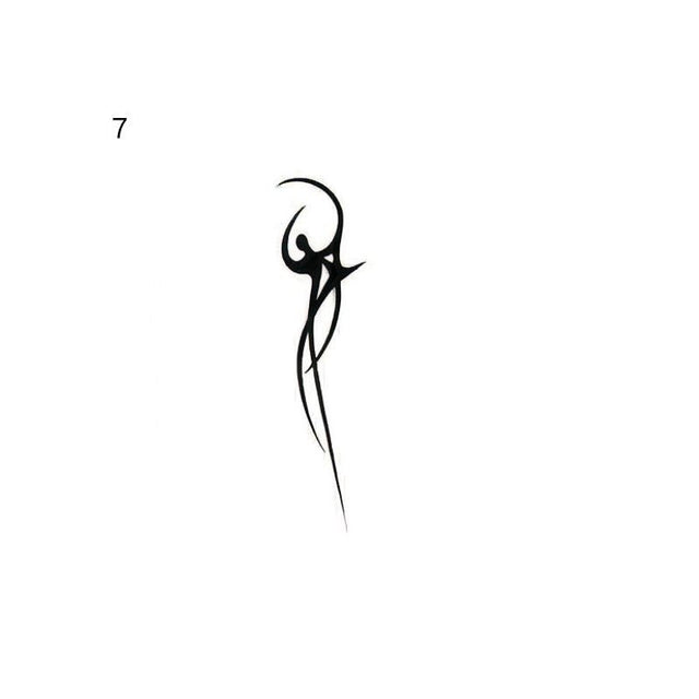 The artwork features a looped tribal line sigil.