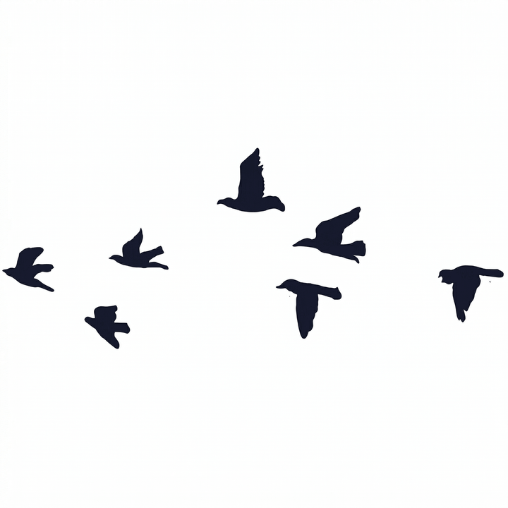 Minimal bird temporary tattoo design