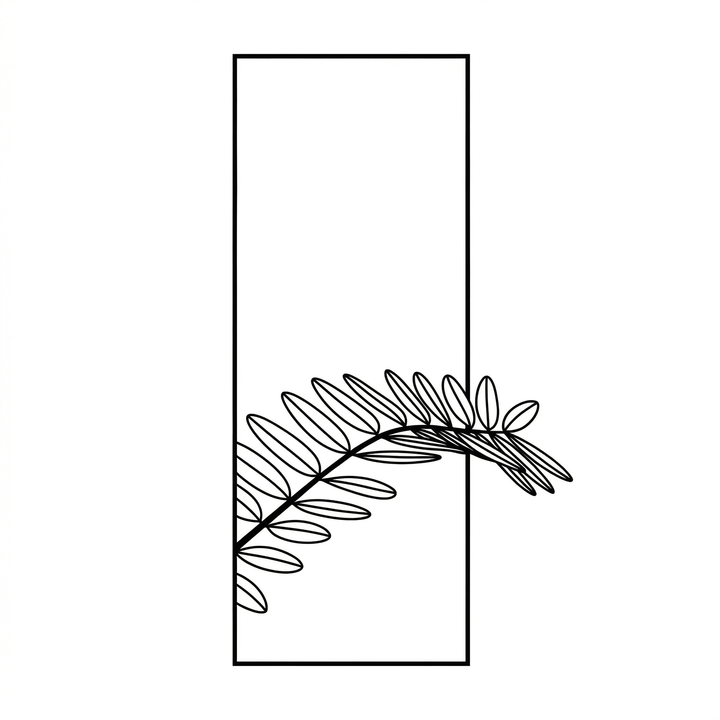 Minimal leaf temporary tattoo design