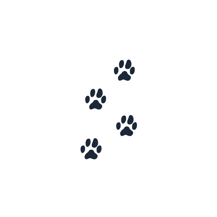 Minimal paw print temporary tattoo design
