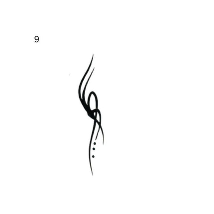 The Midnight Sigil Archive • Cyber - Minimalist Temporary Tattoo - JUST PRESS