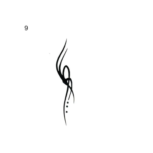 ornamental sigil temporary tattoo design