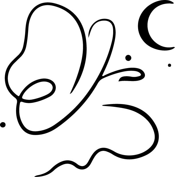continuous line temporary tattoo featuring butterfly