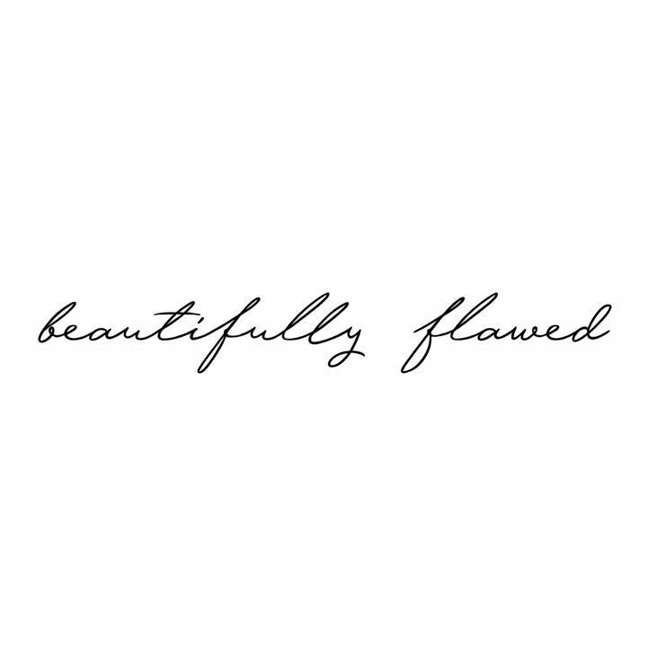 Minimal lettering temporary tattoo design