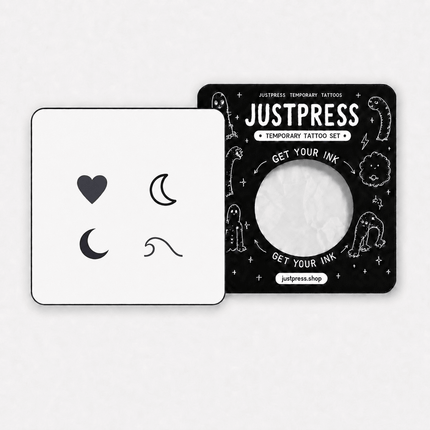 Soft Moon Mini Temporary Tattoo Set - JUST PRESS