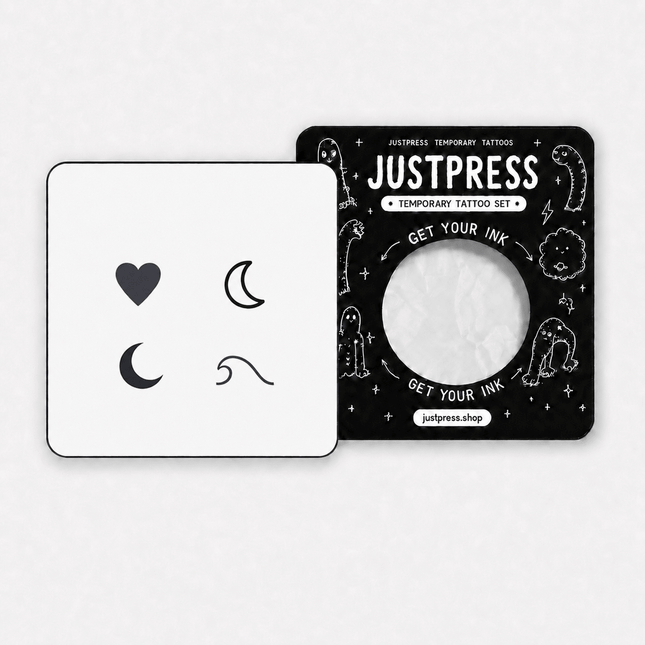 Soft Moon Mini Temporary Tattoo Set - JUST PRESS