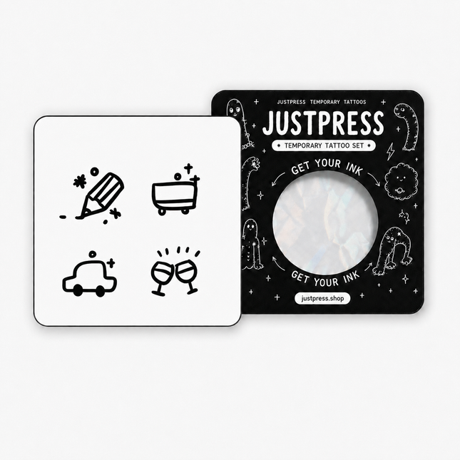 Tiny Life Icons Temporary Tattoo Set