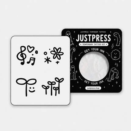 Happy Doodle Mini Temporary Tattoo Set