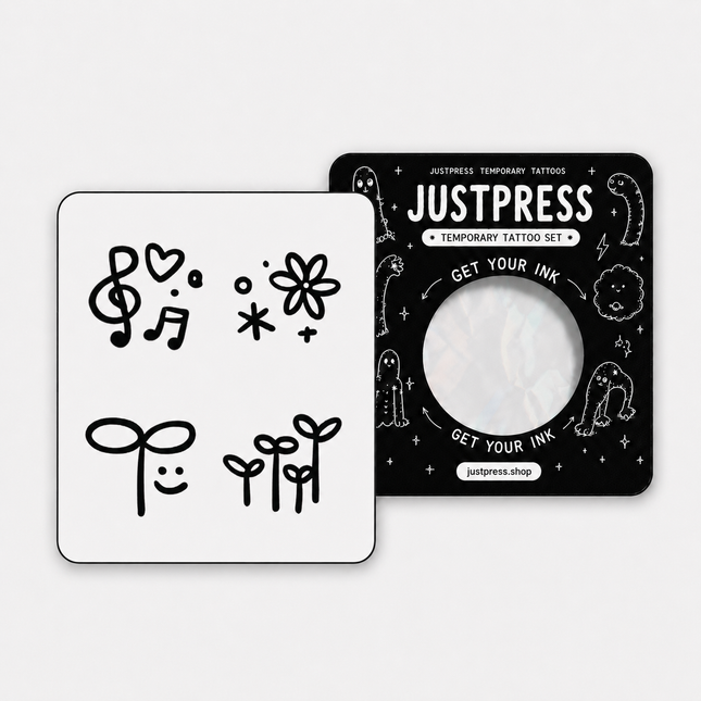 Happy Doodle Mini Temporary Tattoo Set