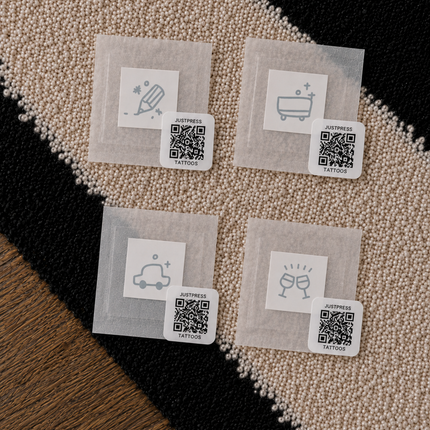Tiny Life Icons Temporary Tattoo Set